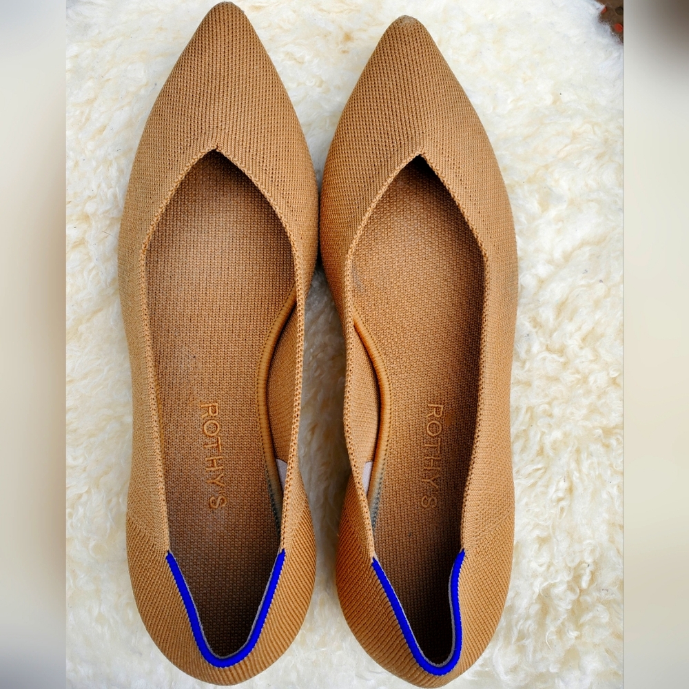 Rothy's Cream Flats Minimalist Design